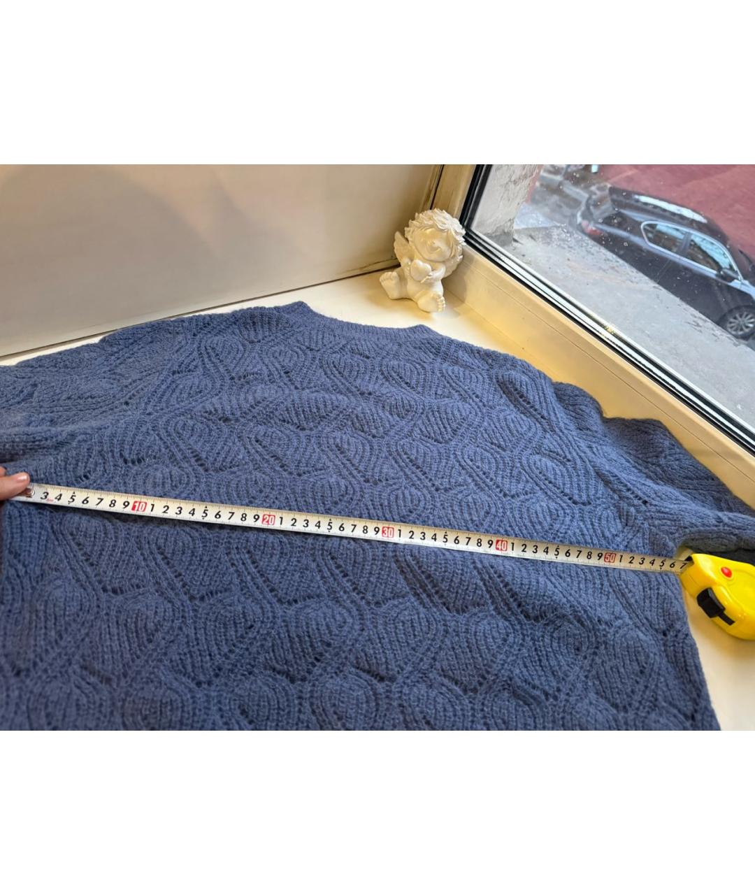 TRUSSARDI JEANS Синий шерстяной джемпер / свитер, фото 8