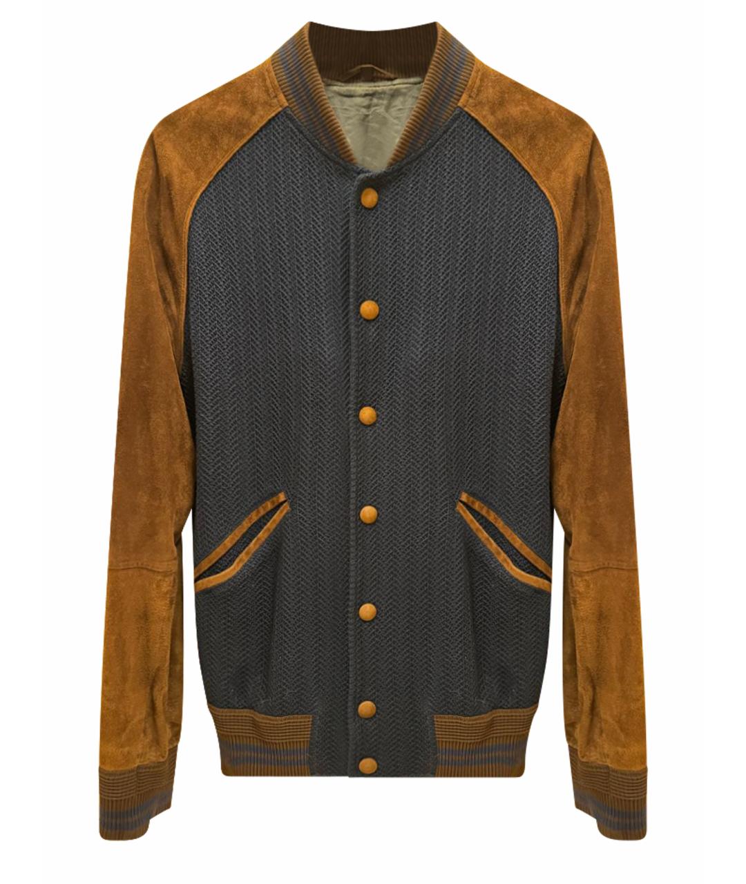 ROBERTO CAVALLI Темно-синяя хлопковая куртка, фото 1