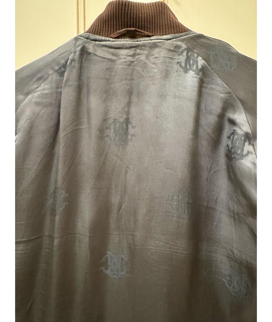 ROBERTO CAVALLI Темно-синяя хлопковая куртка, фото 3