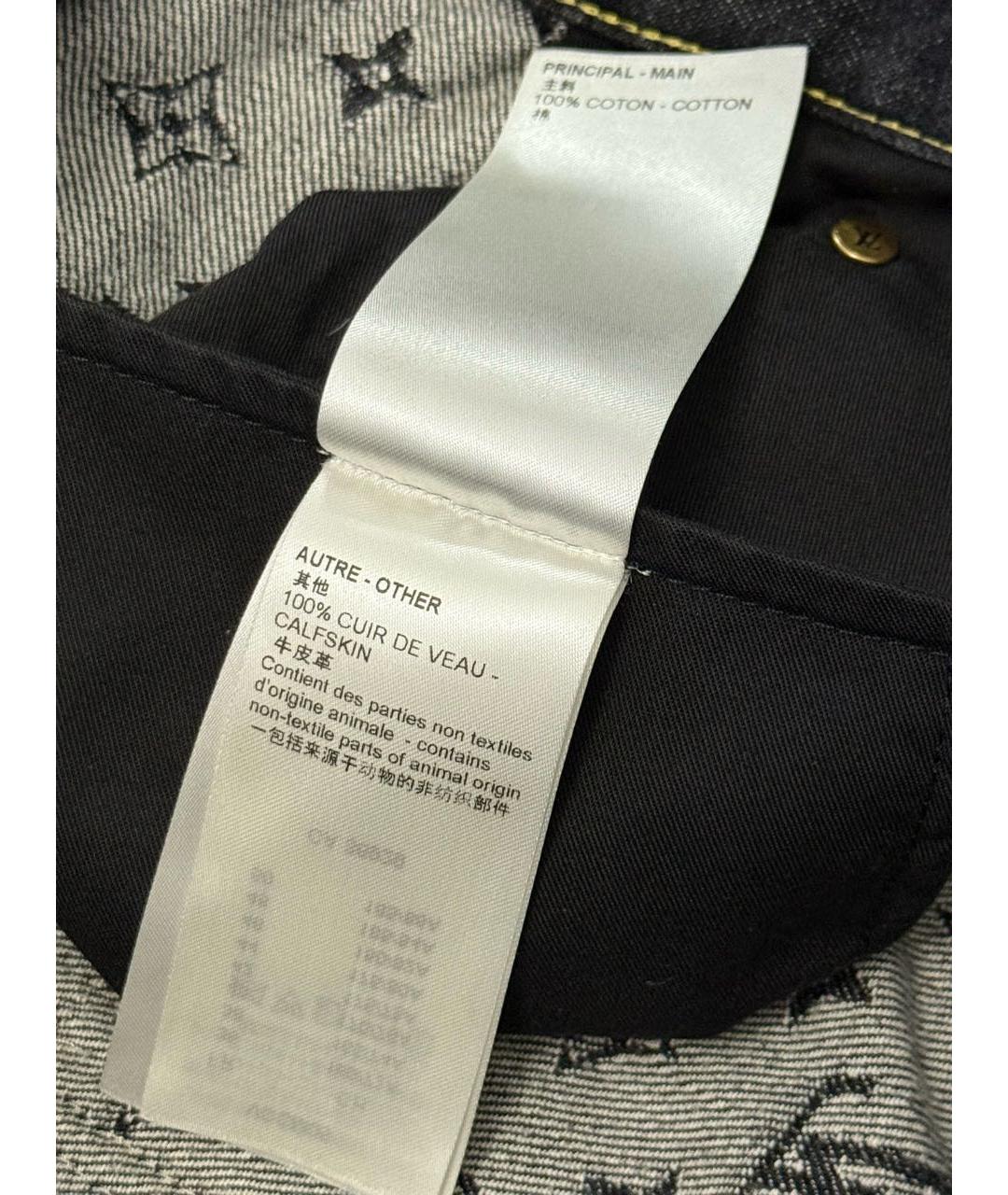 LOUIS VUITTON Черные хлопковые прямые джинсы, фото 8