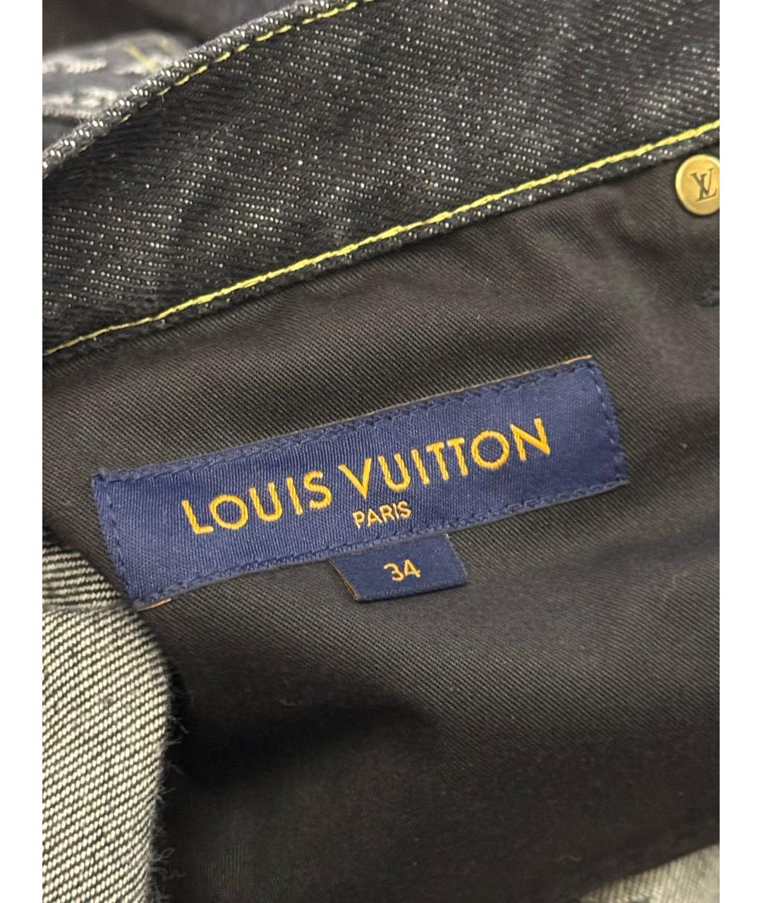 LOUIS VUITTON Черные хлопковые прямые джинсы, фото 6