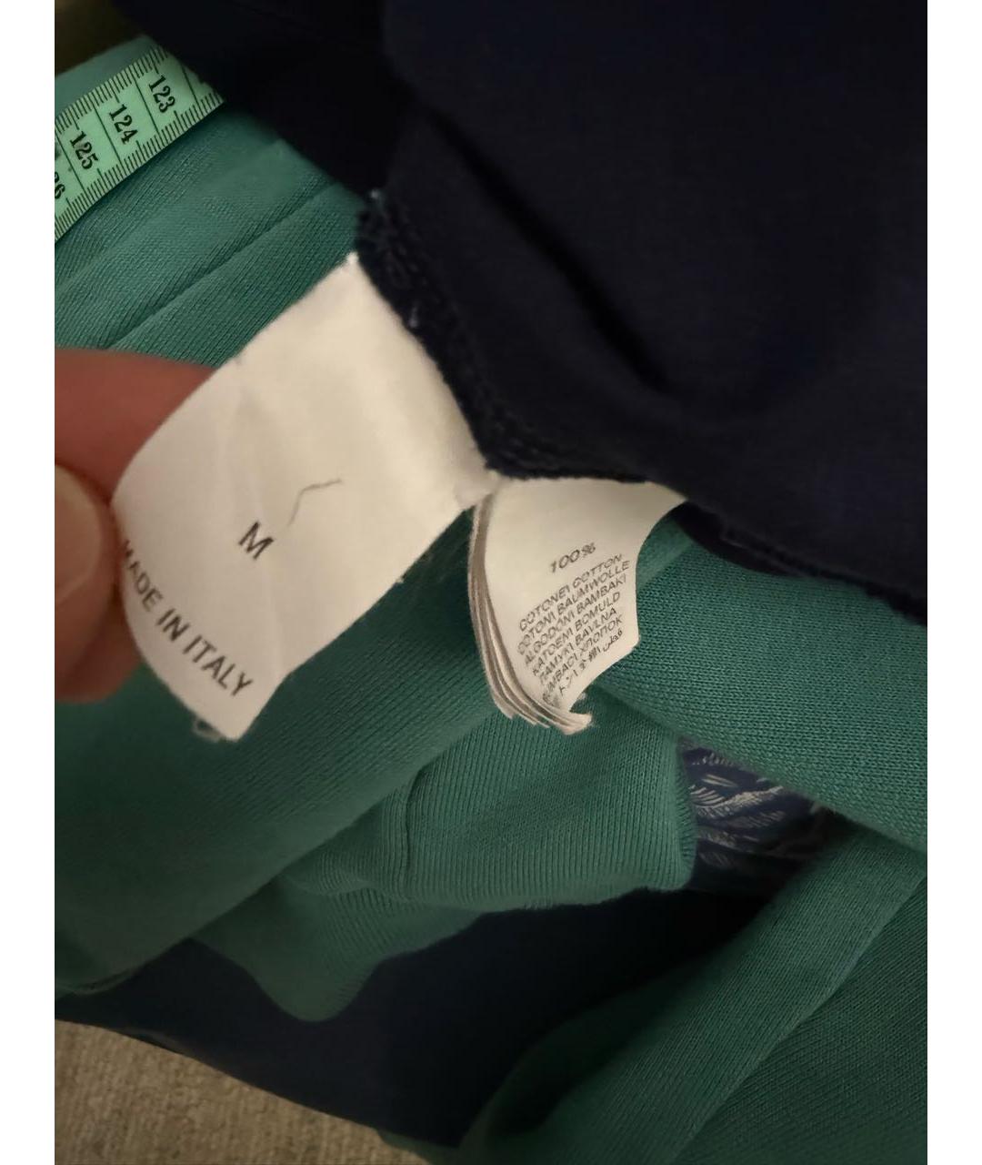 BRUNELLO CUCINELLI Темно-синяя хлопковая футболка, фото 6