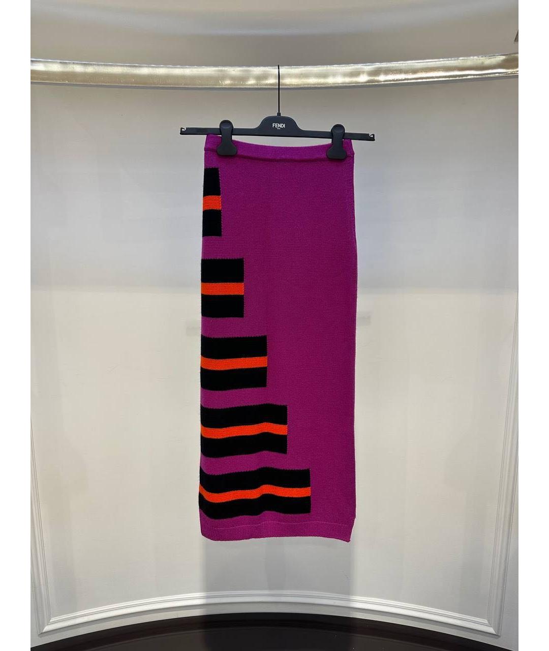 FENDI Розовая юбка макси, фото 3