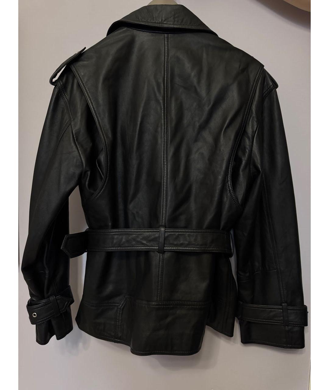 MAJE Черная кожаная куртка, фото 7
