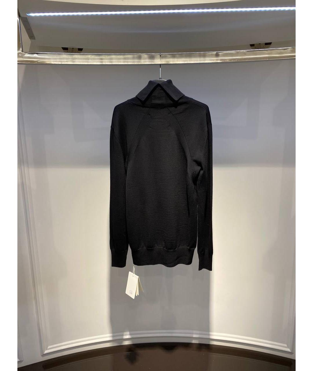 JIL SANDER Черная шерстяная водолазка, фото 3