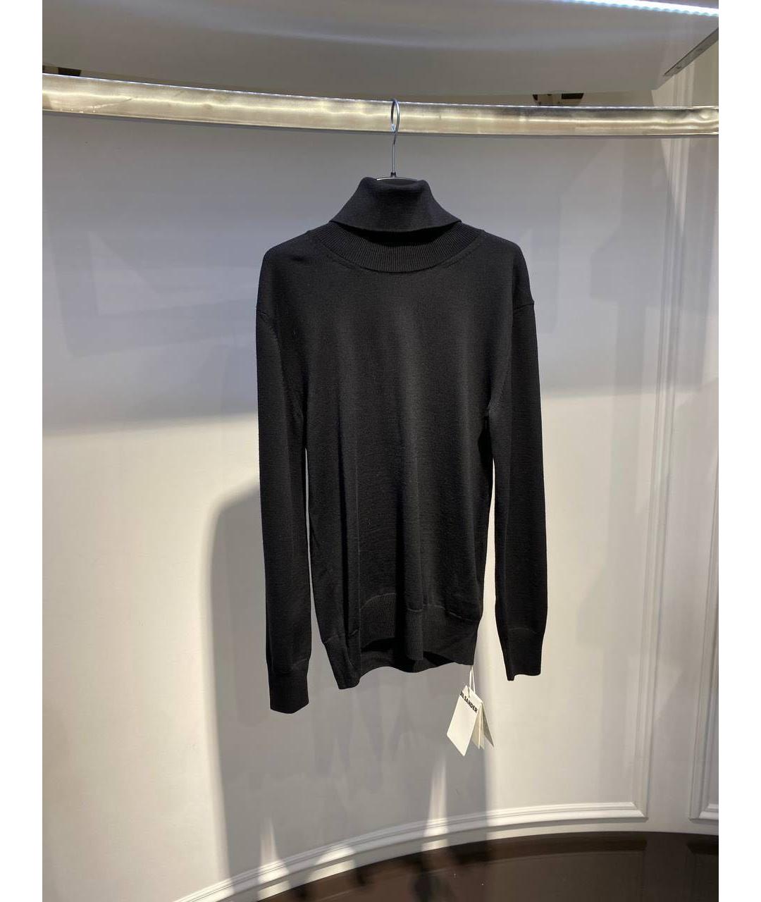 JIL SANDER Черная шерстяная водолазка, фото 2