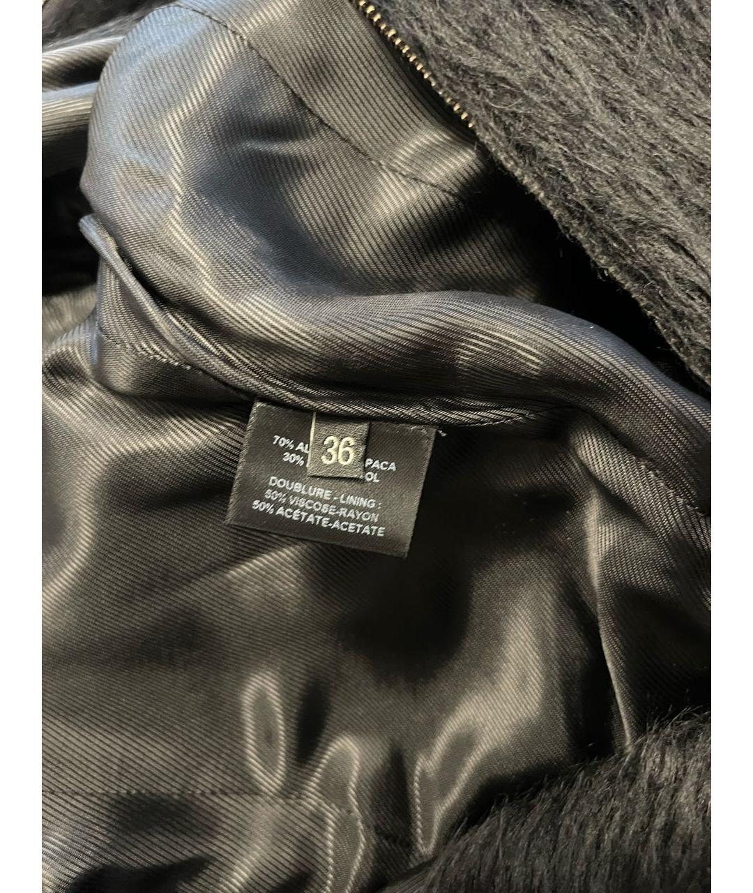 BARBARA BUI Черная шерстяная шуба, фото 6