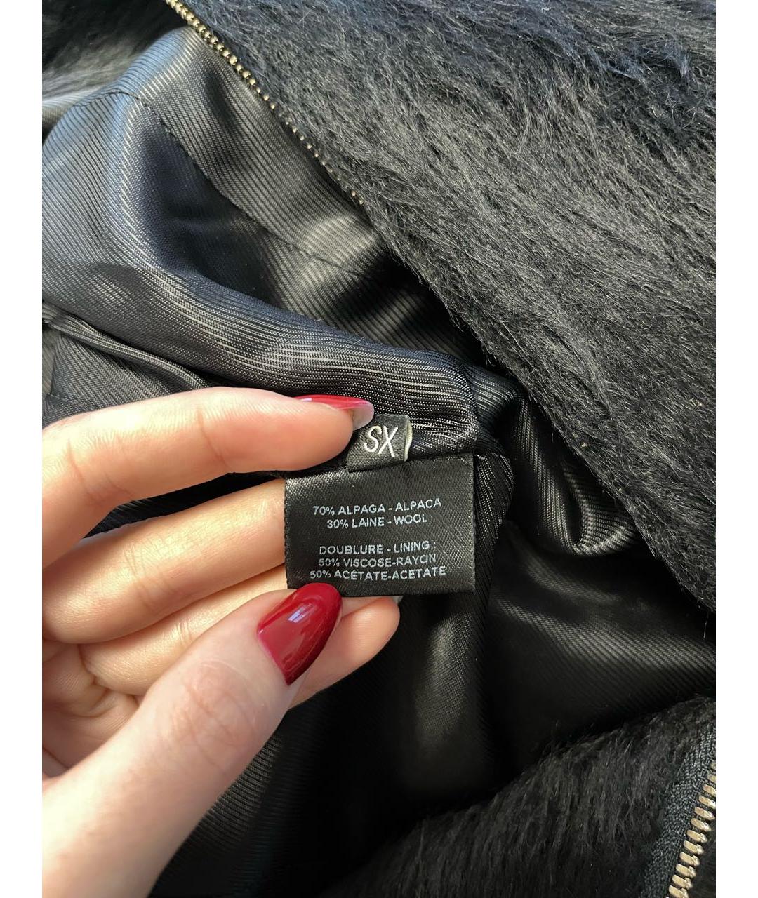 BARBARA BUI Черная шерстяная шуба, фото 7