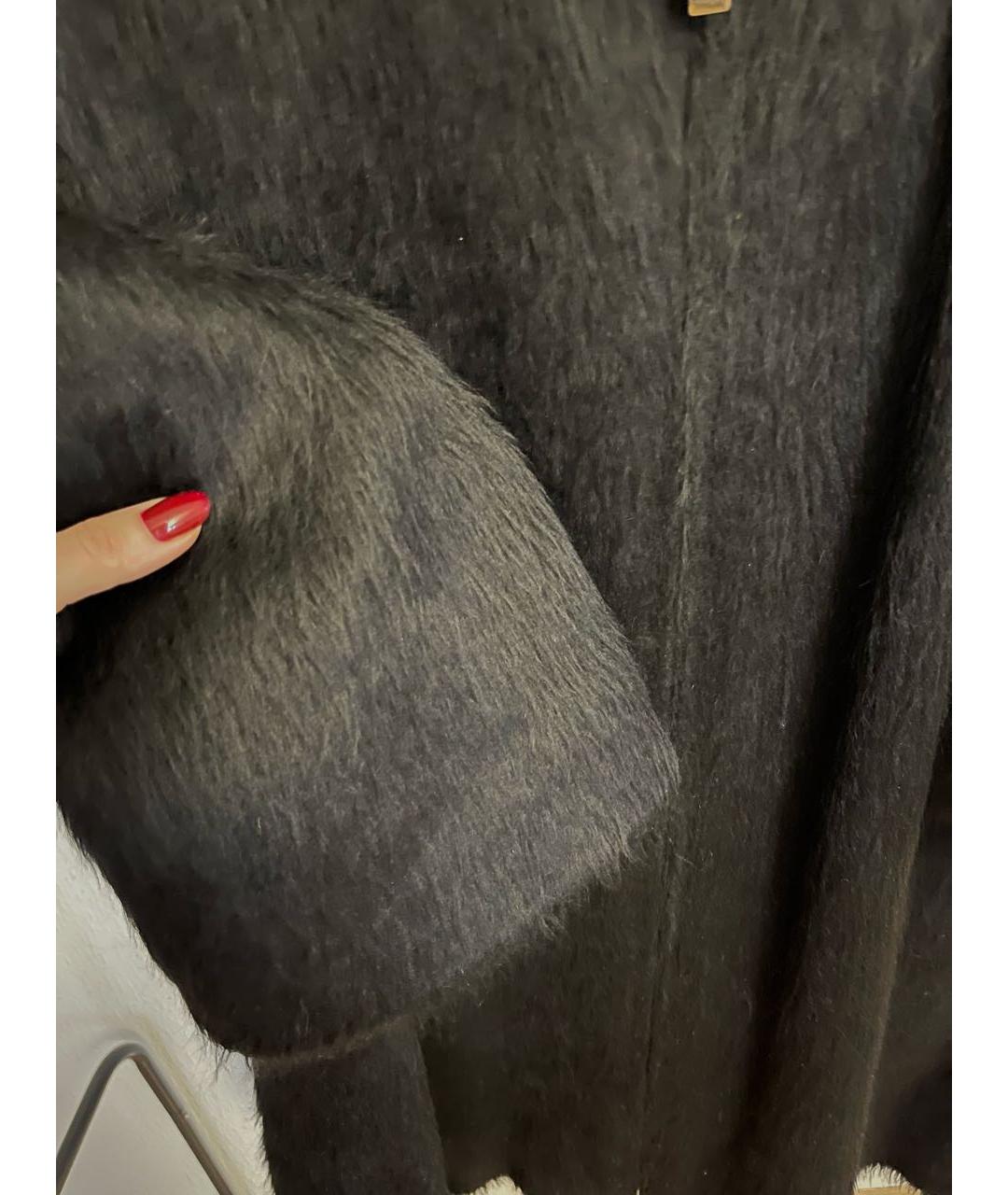BARBARA BUI Черная шерстяная шуба, фото 4