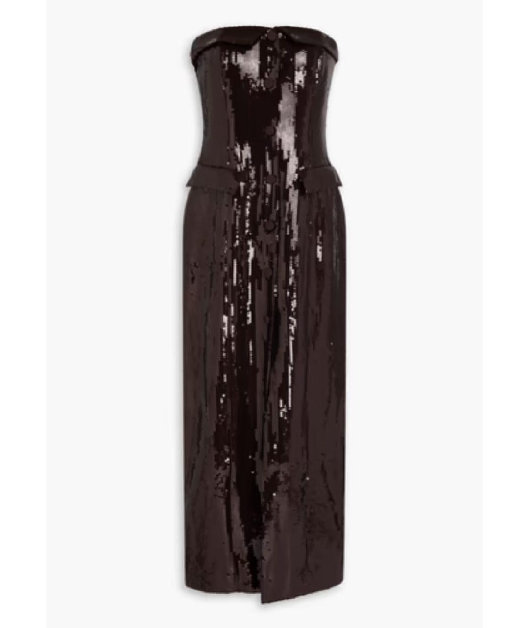 ROTATE Коричневое полиэстеровое вечернее платье, фото 9