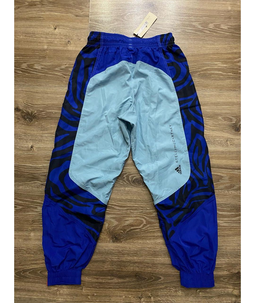 ADIDAS BY STELLA MCCARTNEY Темно-синие полиэстеровые прямые брюки, фото 6