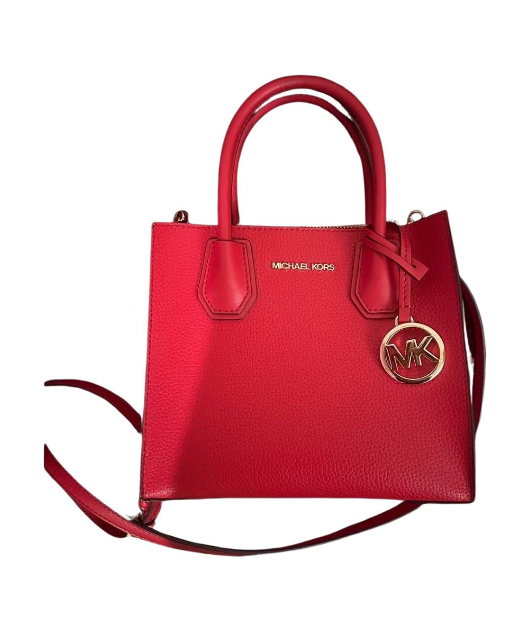 MICHAEL MICHAEL KORS Красная кожаная сумка с короткими ручками, фото 1