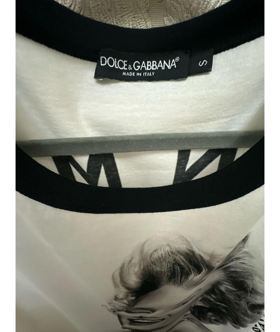 DOLCE&GABBANA Белая хлопковая футболка, фото 3