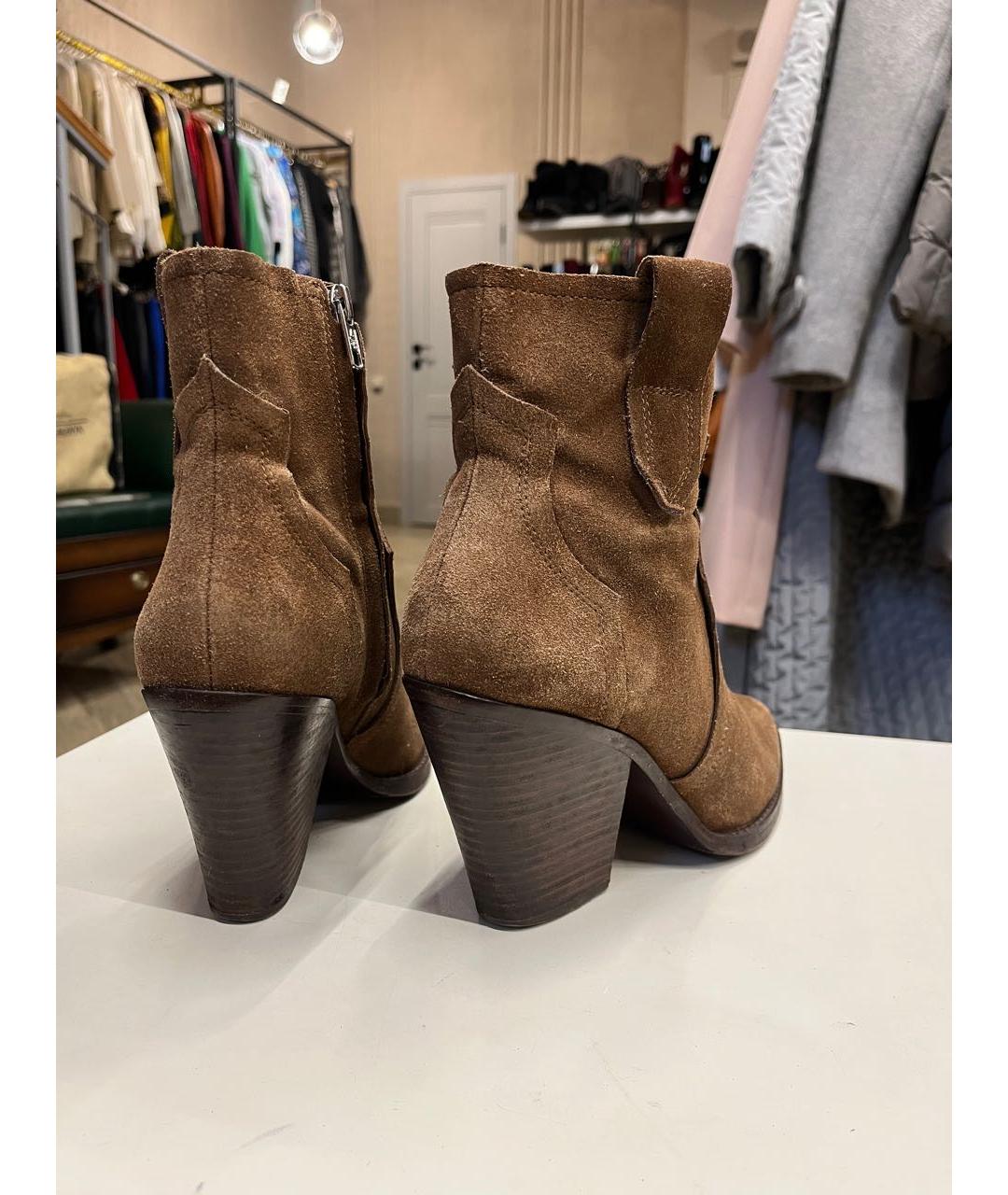 ASH Коричневые замшевые ботильоны, фото 4