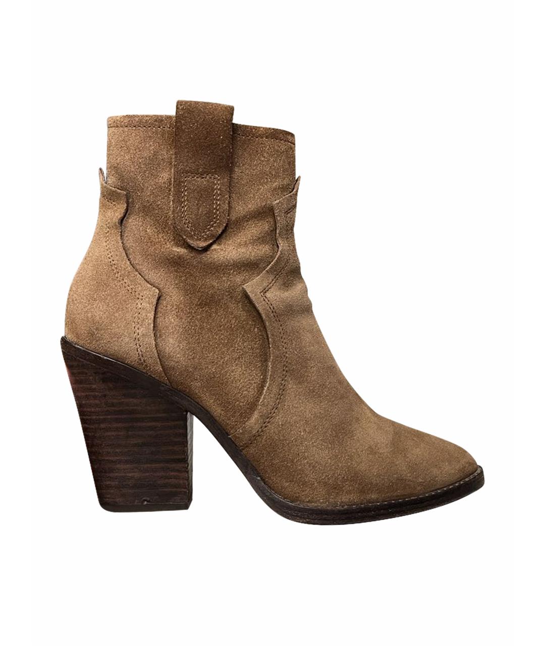ASH Коричневые замшевые ботильоны, фото 1
