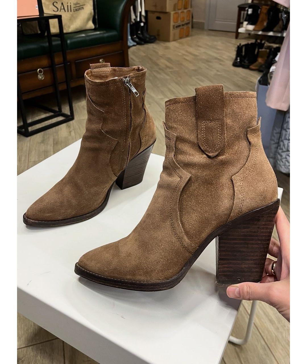 ASH Коричневые замшевые ботильоны, фото 9