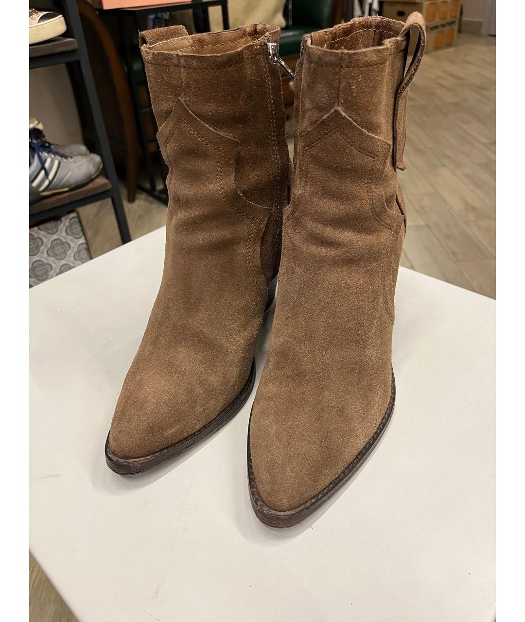 ASH Коричневые замшевые ботильоны, фото 5