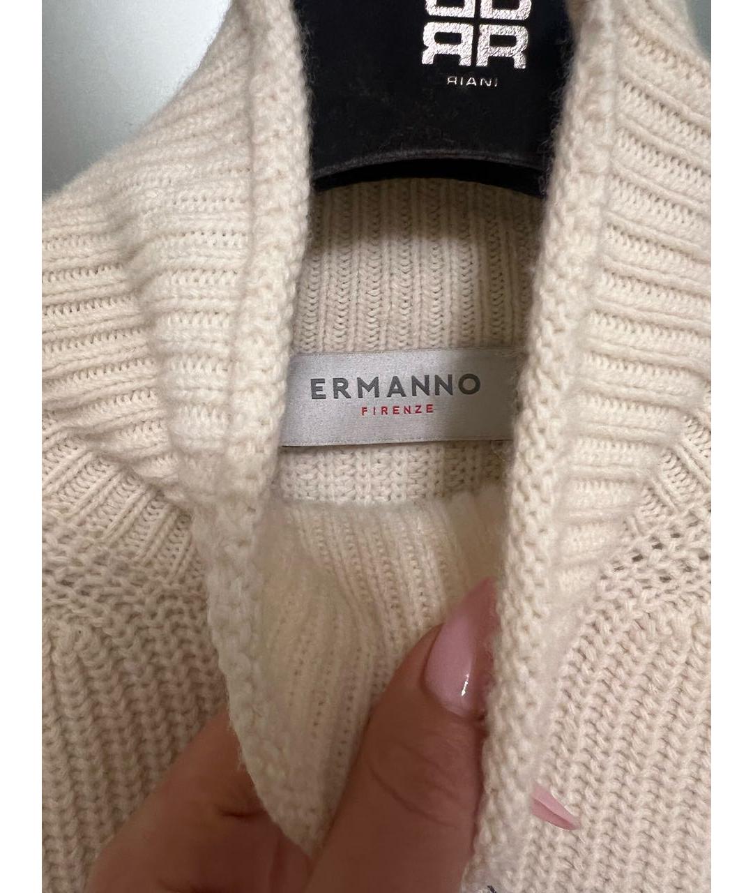 ERMANNO SCERVINO Бежевый шерстяной джемпер / свитер, фото 8