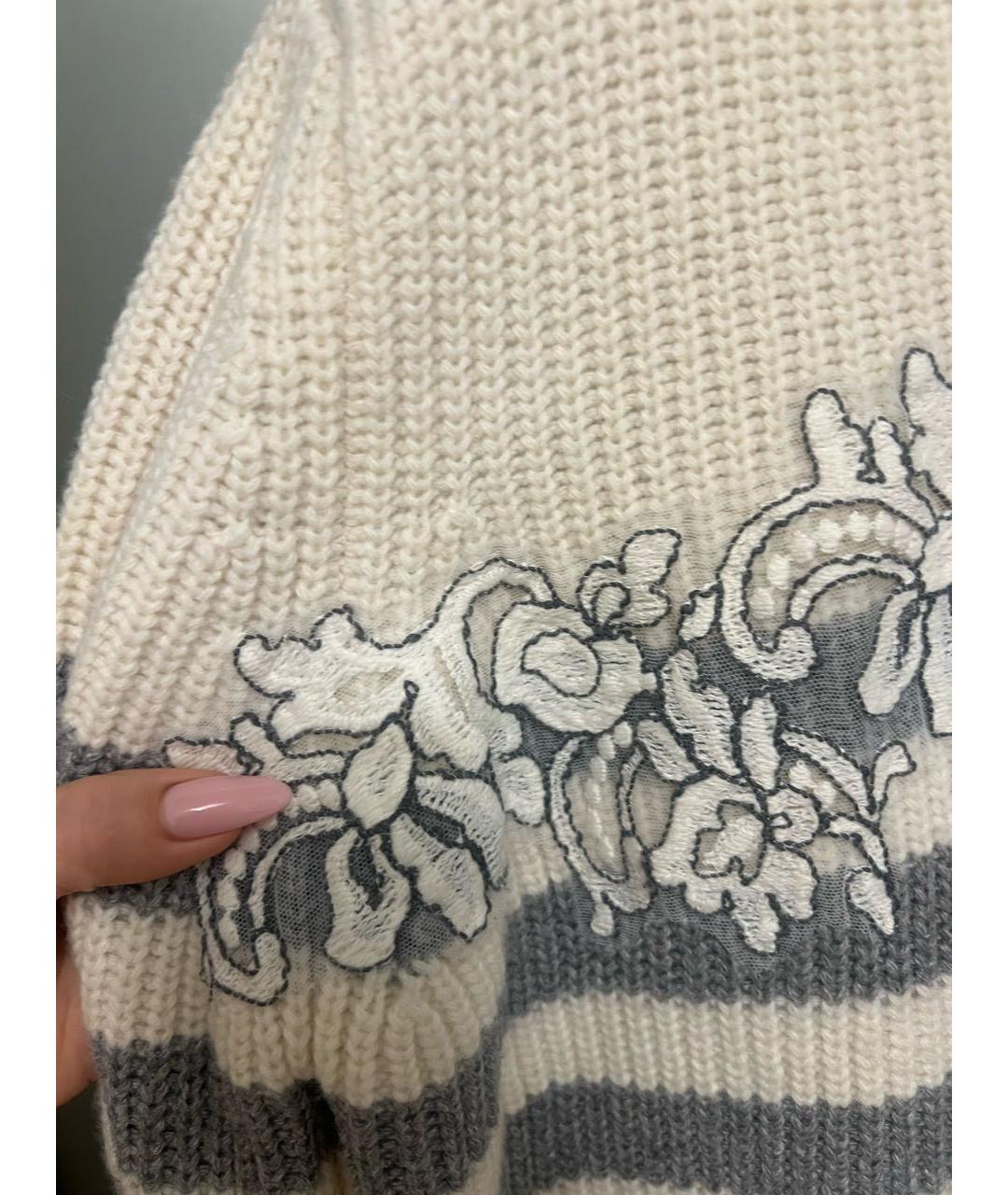 ERMANNO SCERVINO Бежевый шерстяной джемпер / свитер, фото 6