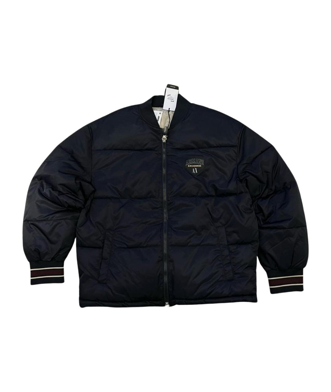 ARMANI EXCHANGE Темно-синий полиэстеровый пуховик, фото 1