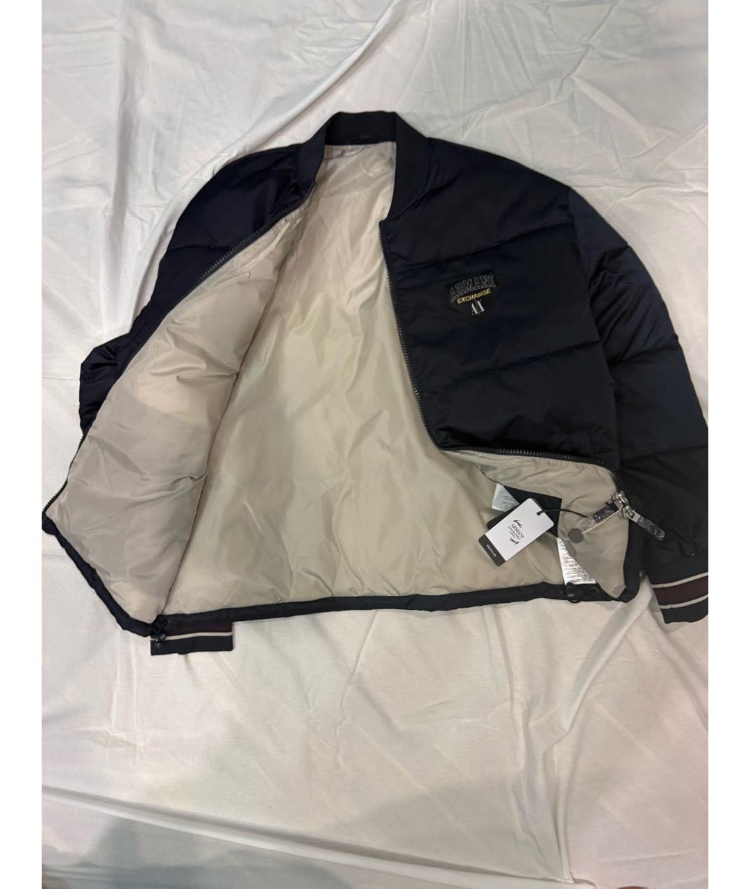 ARMANI EXCHANGE Темно-синий полиэстеровый пуховик, фото 2