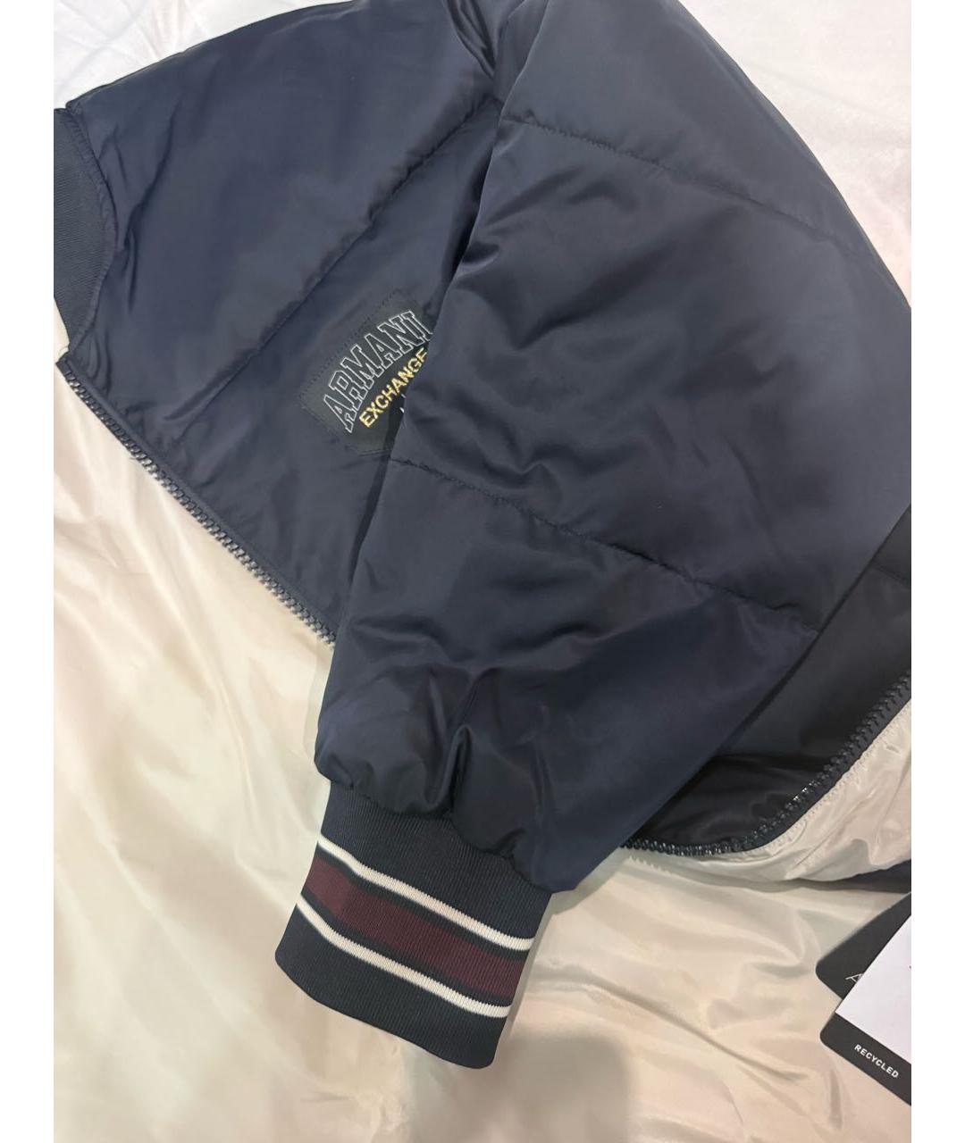 ARMANI EXCHANGE Темно-синий полиэстеровый пуховик, фото 3