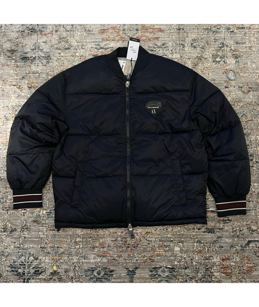 ARMANI EXCHANGE Темно-синий полиэстеровый пуховик, фото 5