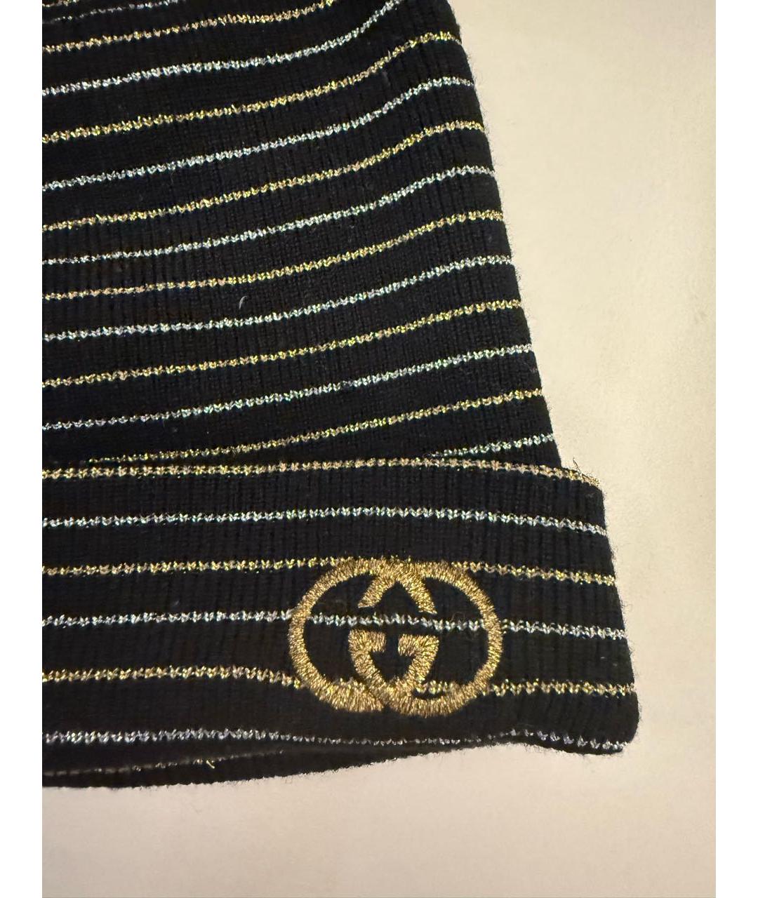 GUCCI Черная шапка, фото 3