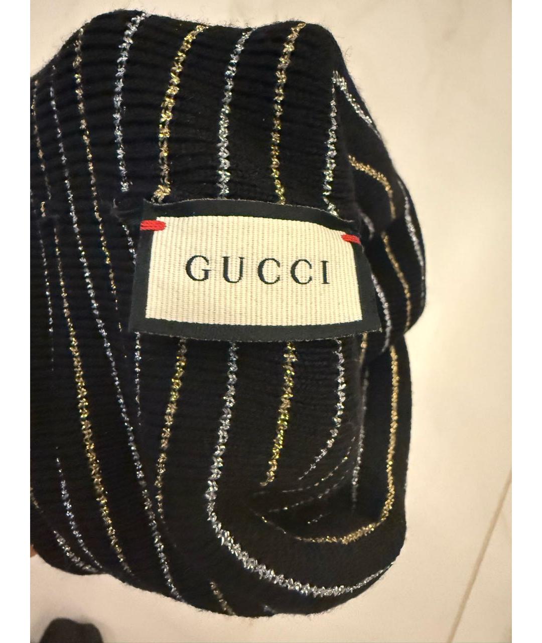 GUCCI Черная шапка, фото 2