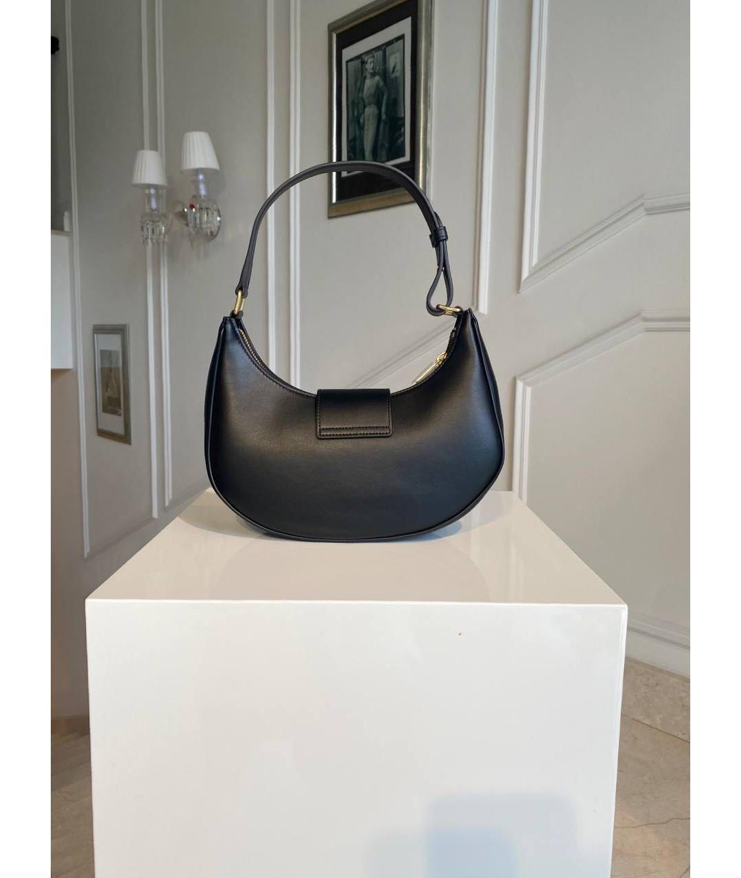 CELINE Черная кожаная сумка с короткими ручками, фото 5