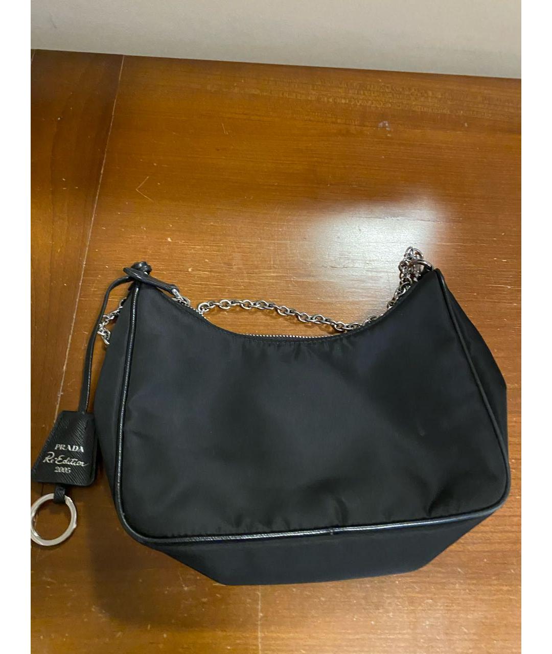 PRADA Черная тканевая сумка через плечо, фото 2