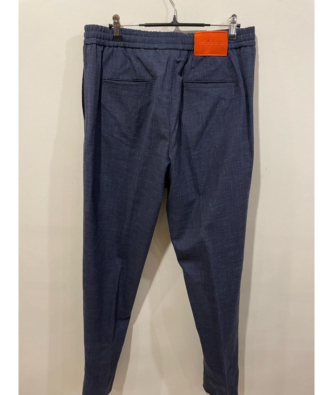 KITON Темно-синие повседневные брюки, фото 2