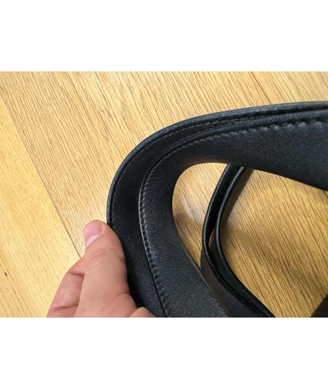 LOUIS VUITTON Темно-синяя кожаная сумка с короткими ручками, фото 6