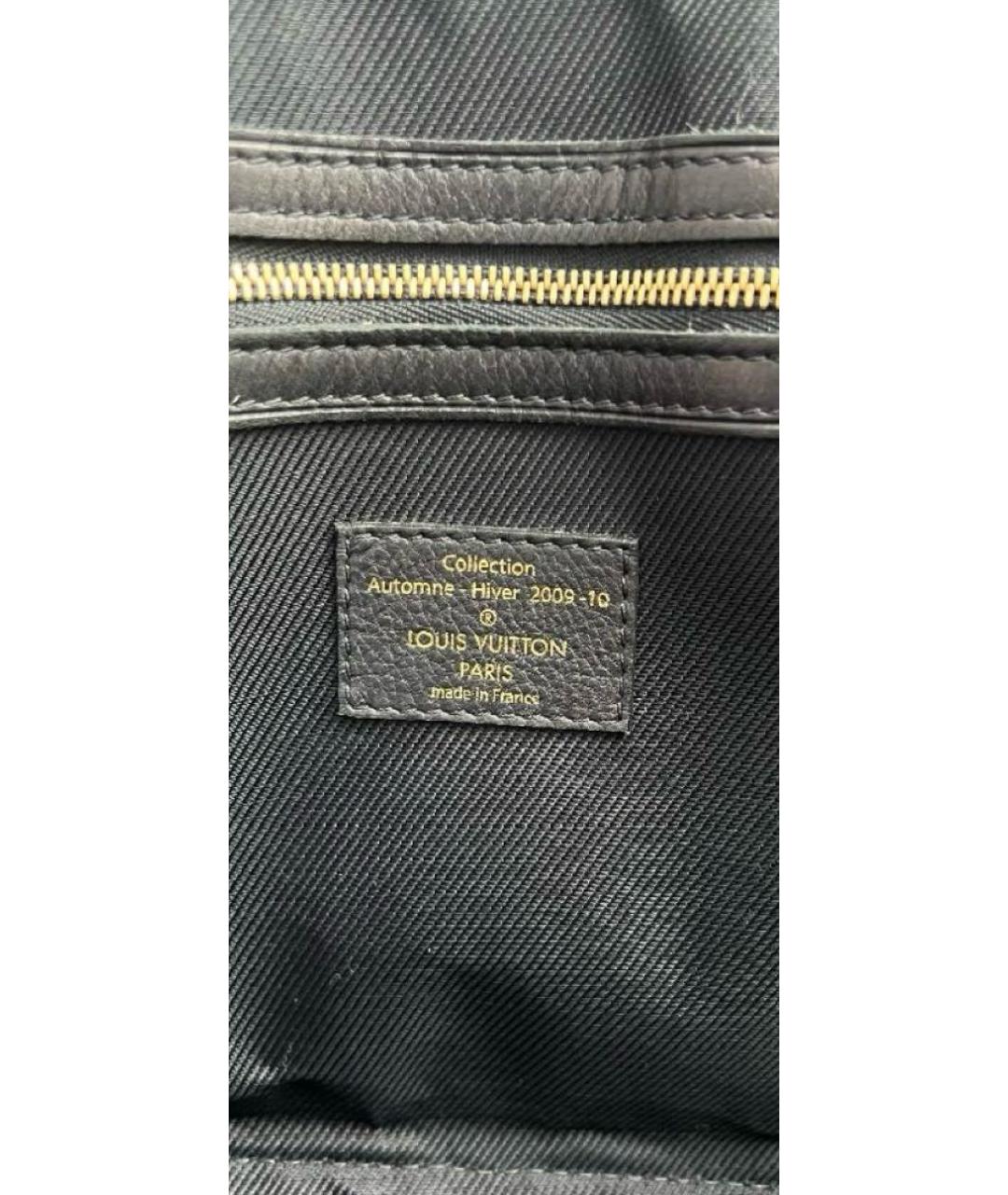 LOUIS VUITTON Темно-синяя кожаная сумка с короткими ручками, фото 5