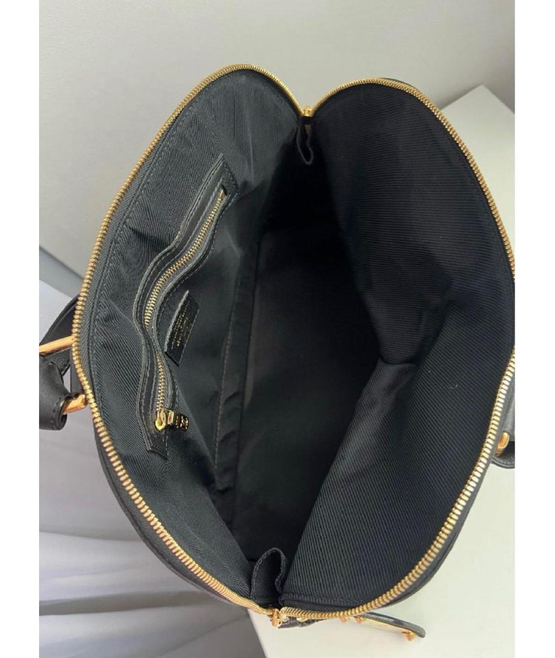 LOUIS VUITTON Темно-синяя кожаная сумка с короткими ручками, фото 4