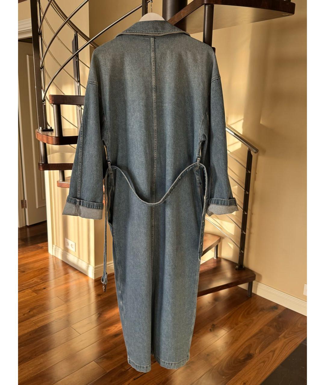 7 FOR ALL MANKIND Голубой деним тренч/плащ, фото 2