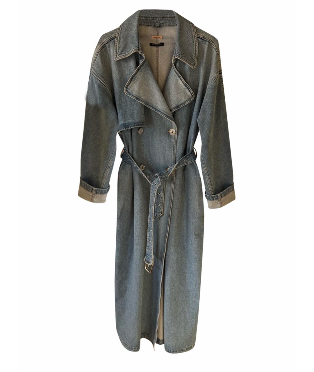 7 FOR ALL MANKIND Голубой деним тренч/плащ, фото 1