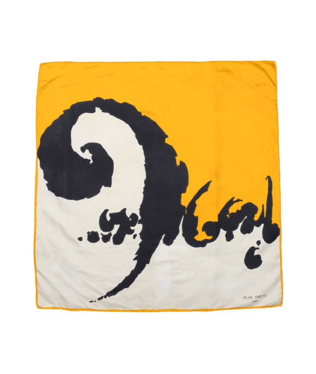 PATOU Желтый шелковый платок, фото 1
