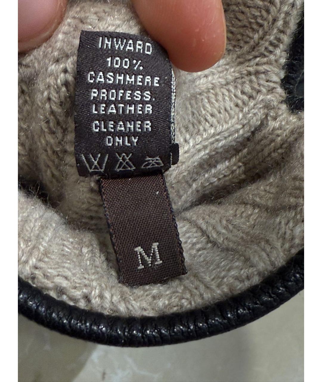 LORO PIANA Черные кожаные перчатки, фото 6