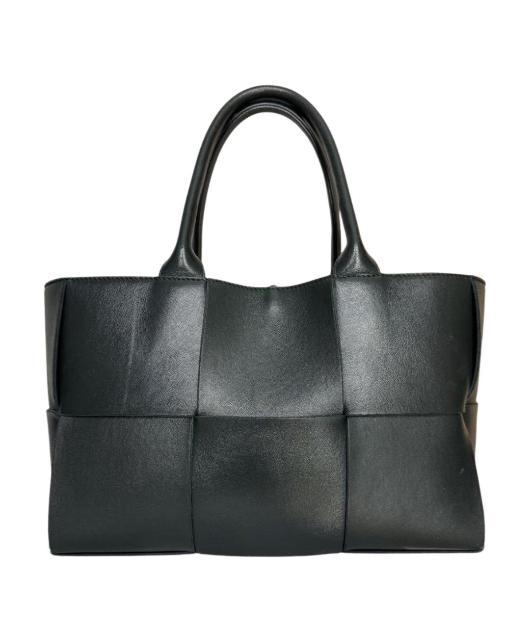 BOTTEGA VENETA Черная кожаная сумка тоут, фото 1