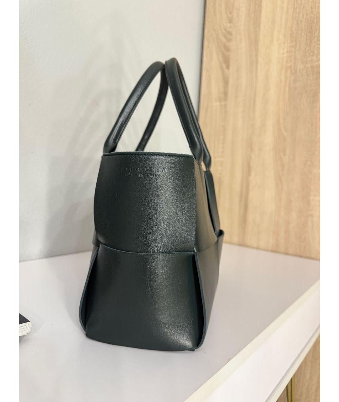 BOTTEGA VENETA Черная кожаная сумка тоут, фото 7