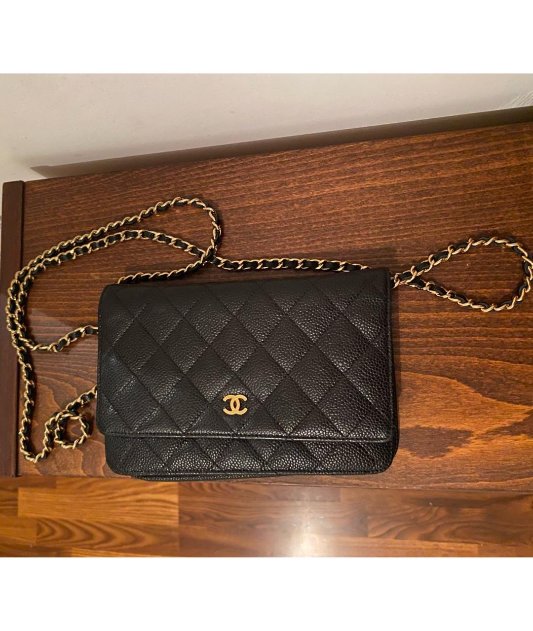 CHANEL Черная кожаная сумка через плечо, фото 4