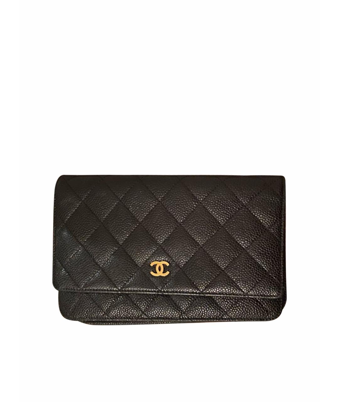 CHANEL Черная кожаная сумка через плечо, фото 1