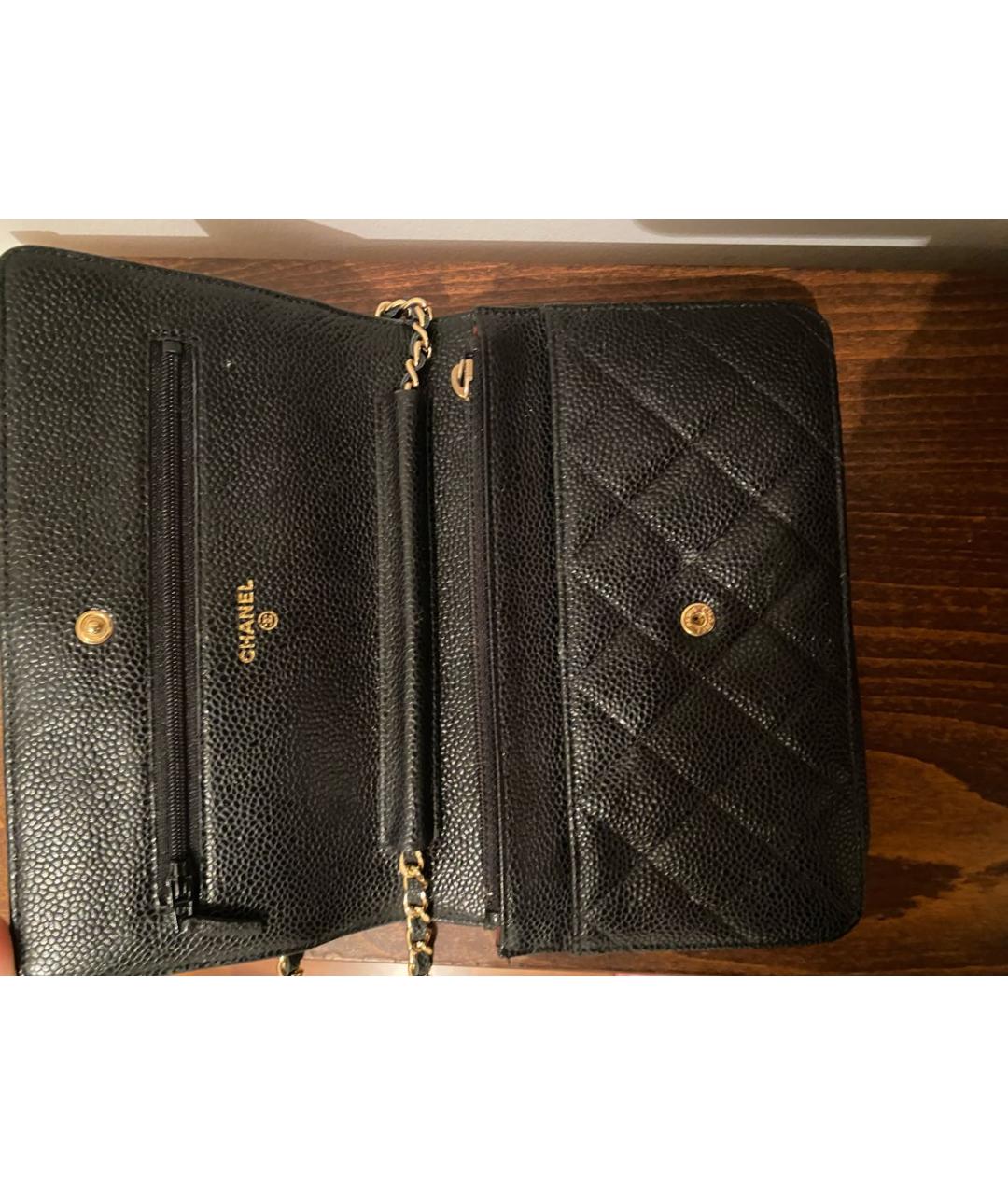 CHANEL Черная кожаная сумка через плечо, фото 3