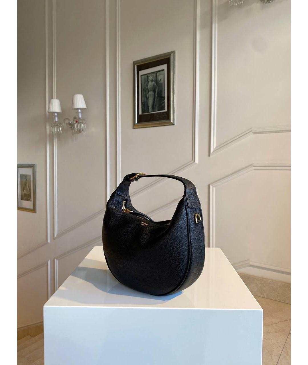CELINE Черная кожаная сумка с короткими ручками, фото 4