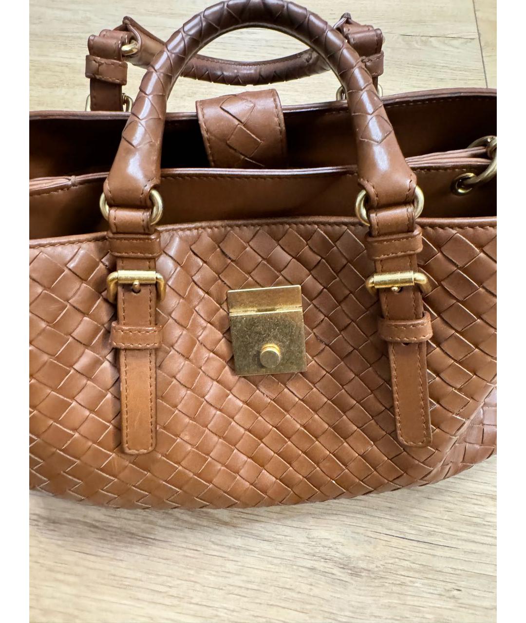 BOTTEGA VENETA Коричневая кожаная сумка тоут, фото 5