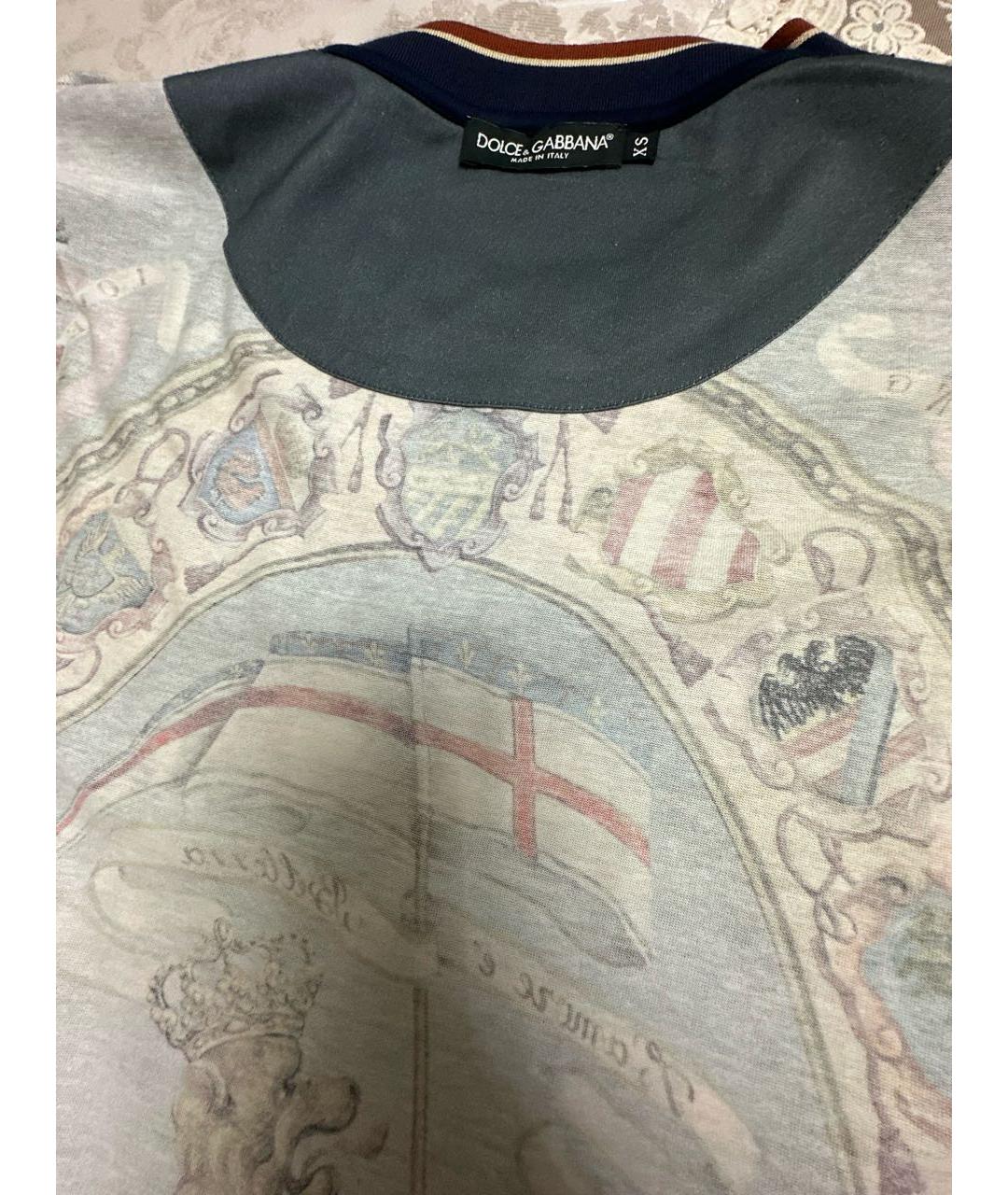 DOLCE&GABBANA Мульти хлопко-эластановая футболка, фото 3
