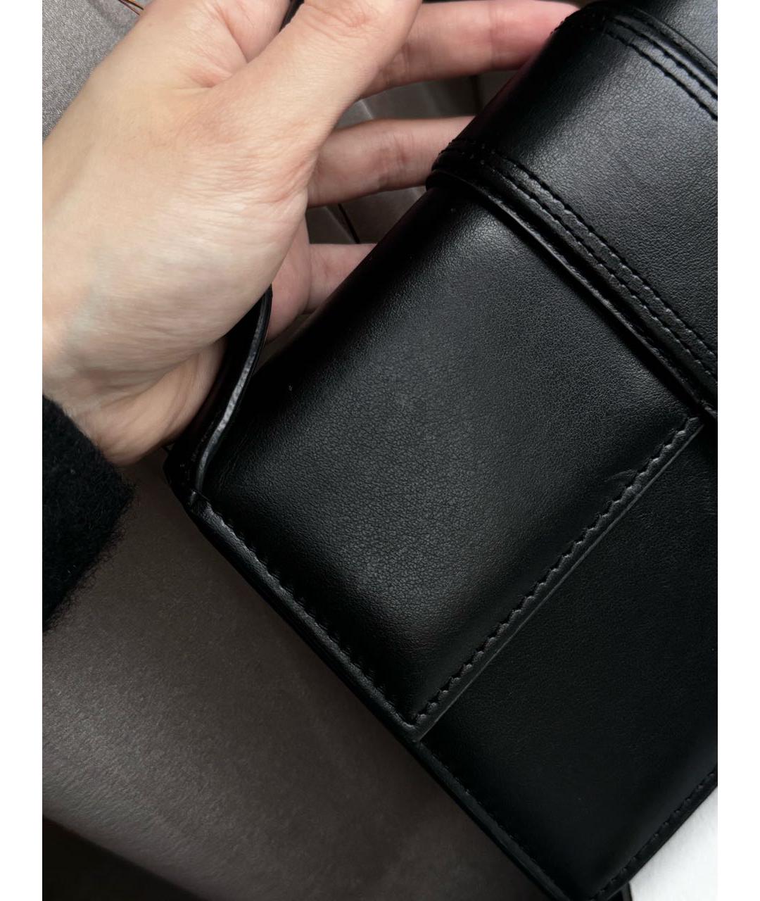 JACQUEMUS Черная кожаная сумка через плечо, фото 7