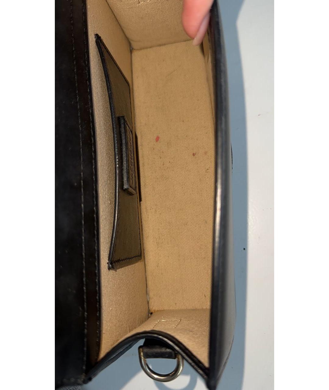 JACQUEMUS Черная кожаная сумка через плечо, фото 4