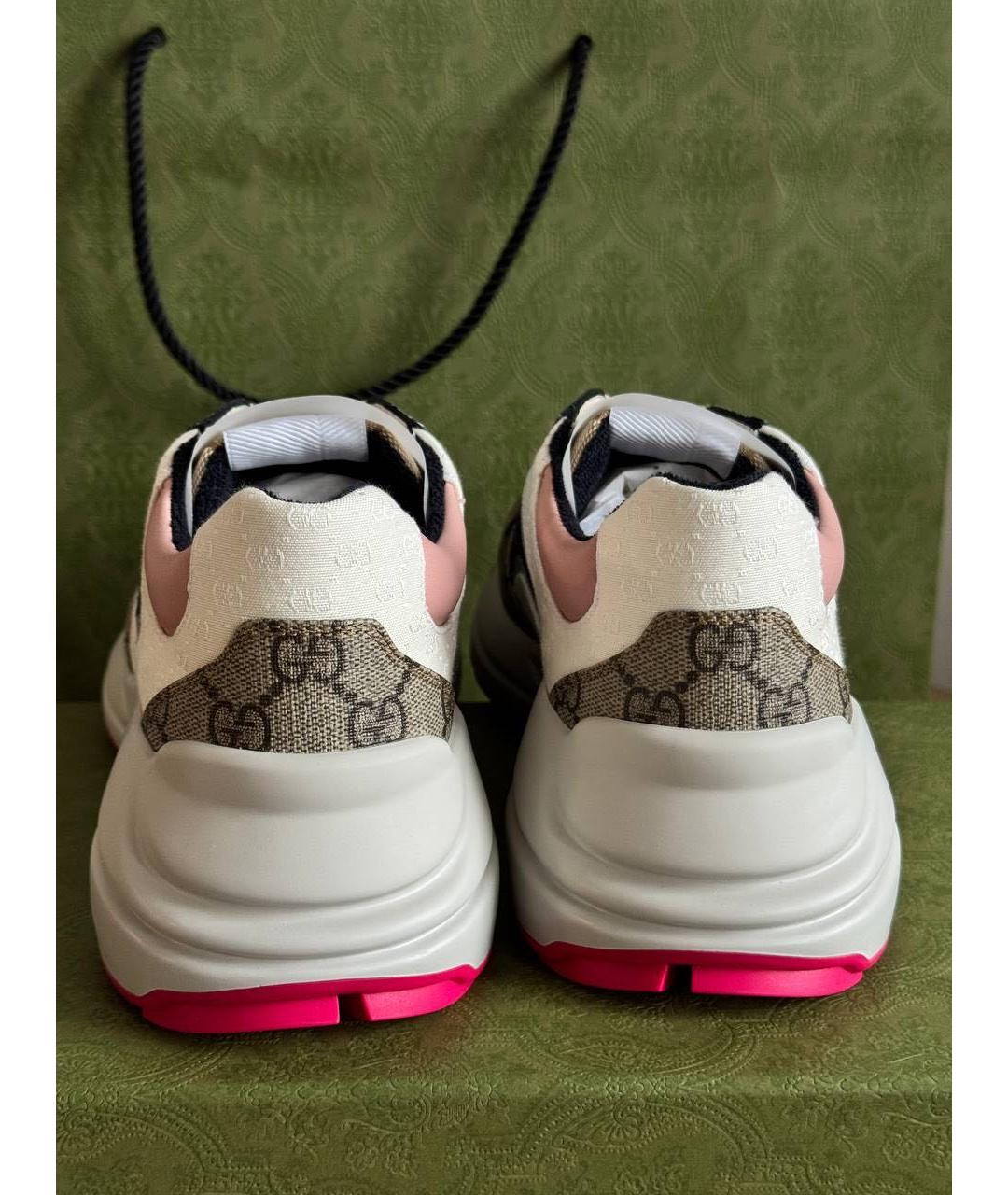 GUCCI Бежевые кроссовки, фото 4